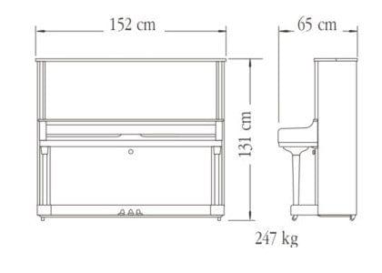 Imagen del contorno piano vertical YAMAHA modelo YUS3