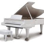 Imagen piano de cola BÖSENDORFER modelo 280 blanco con banqueta