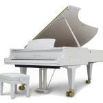 Imagen piano de cola BÖSENDORFER modelo estándar 290 imperial color blanco con banqueta