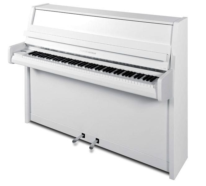 Imagen piano vertical GROTRIAN modelo Friedrich Grotrian Studio blanco pulido