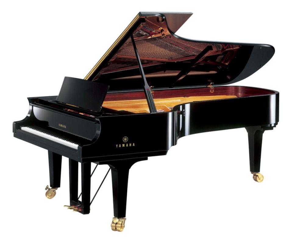 Imagen piano de cola YAMAHA premium CF Series. Modelo CFX color negro pulido