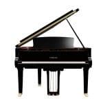 Imagen piano de cola YAMAHA CX Series. Modelo C6X color negro pulido vista frontal