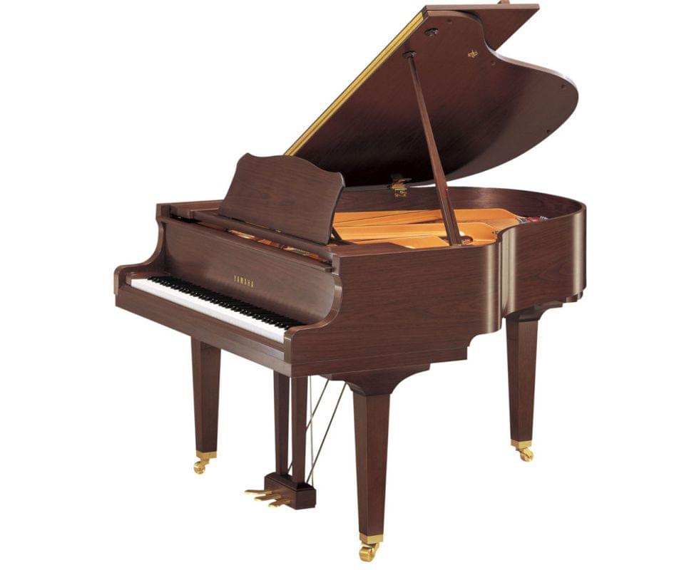 Imagen piano de cola YAMAHA serie estudio. Modelo GC1 color nogal pulido