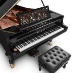 Imagen piano de cola BÖSENDORFER edición limitada aniversario Franz Liszt con banqueta detalle vista superior