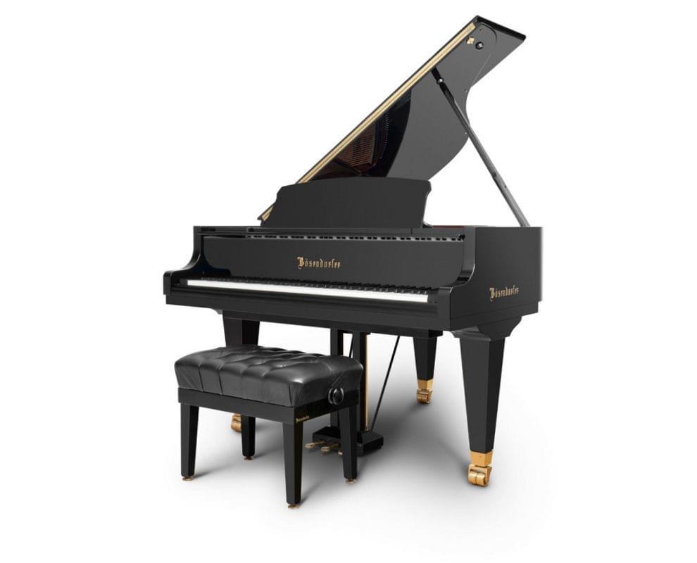 Imagen piano de cola BÖSENDORFER modelo estándar 155 color negro con banqueta