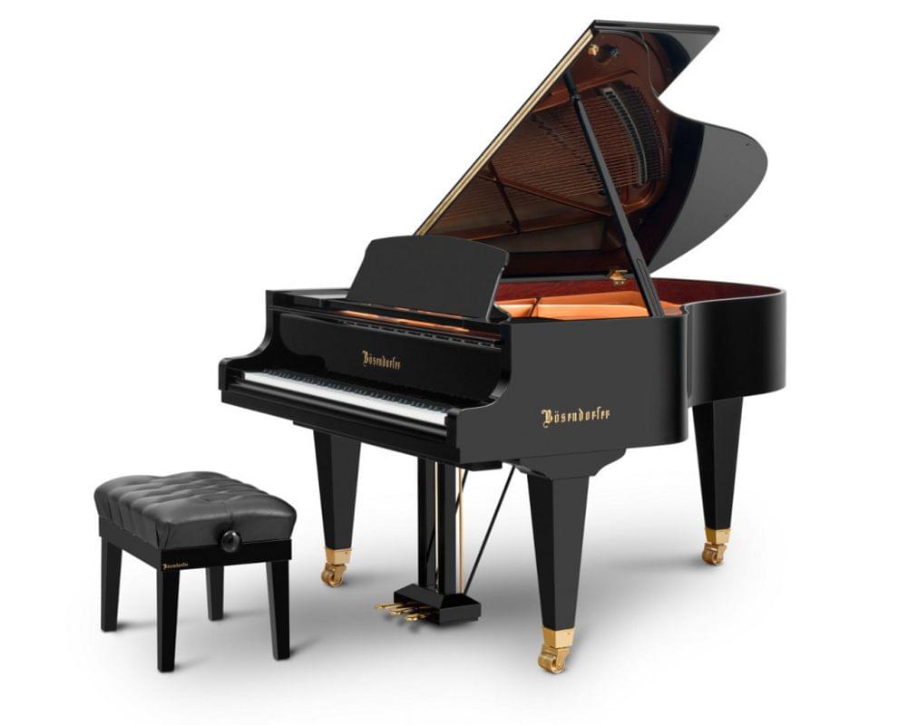 Imagen piano de cola BÖSENDORFER modelo estándar 185 color negro con banqueta