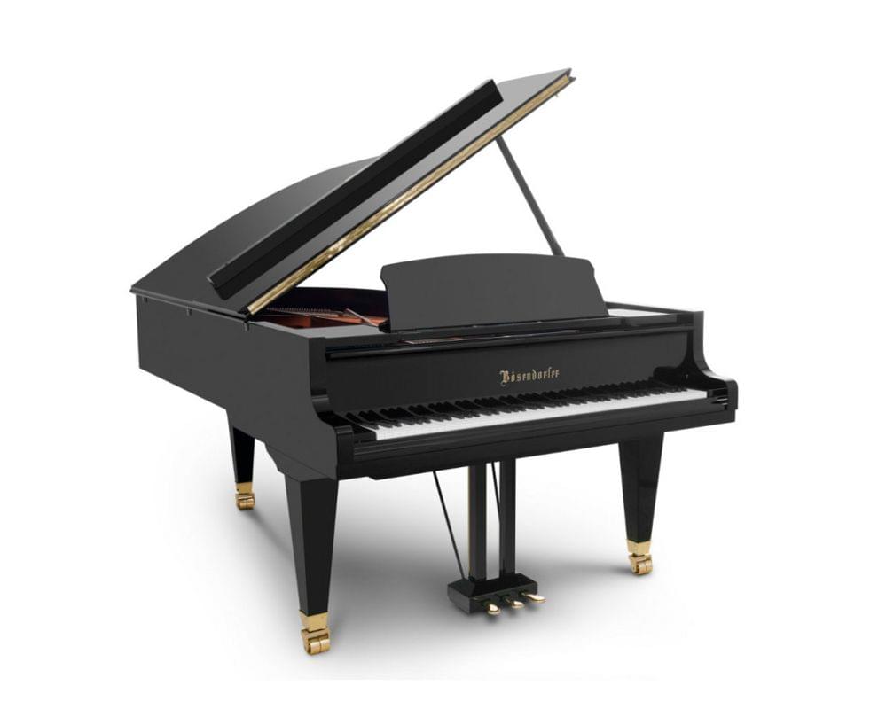 Imagen piano de cola BÖSENDORFER modelo estándar 214 vista desde la izquierda