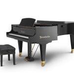 Imagen piano de cola BÖSENDORFER modelo 225 cerrado con banqueta