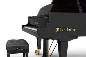 Imagen piano de cola BÖSENDORFER modelo 280 detalle banqueta teclado