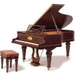 Imagen piano de cola BÖSENDORFER modelo especial Chopin con banqueta color pommele satinado