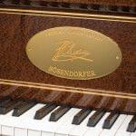 Imagen piano de cola BÖSENDORFER modelo especial Chopin detalle teclado