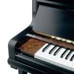 Imagen piano vertical BÖSENDORFER modelo 130 CL con panel detalle ovalo conjunto