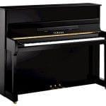 Imagen piano vertical YAMAHA. P Series. Modelo P116 color negro pulido