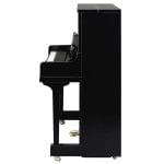 Imagen piano vertical YAMAHA SE Series. Modelo SE122 color negro pulido vista lateral 