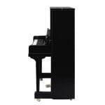 Imagen piano vertical YAMAHA SE Series. Modelo SE132 color negro pulido vista lateral 