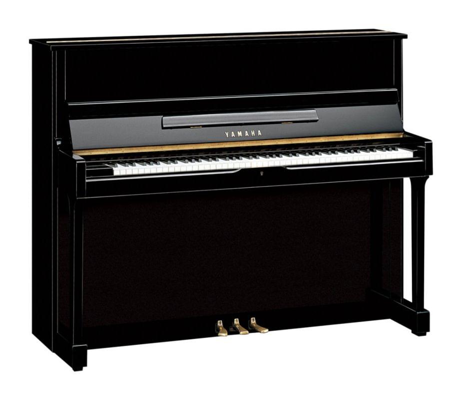 Imagen piano vertical YAMAHA SU Series. Modelo SU118C color negro pulido