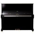 Imagen piano vertical YAMAHA SU Series. Modelo SU7 color negro pulido vista frontal