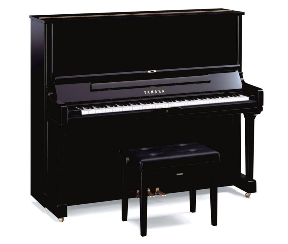 Imagen piano vertical YAMAHA YUS Series. Modelo YUS3 color negro pulido