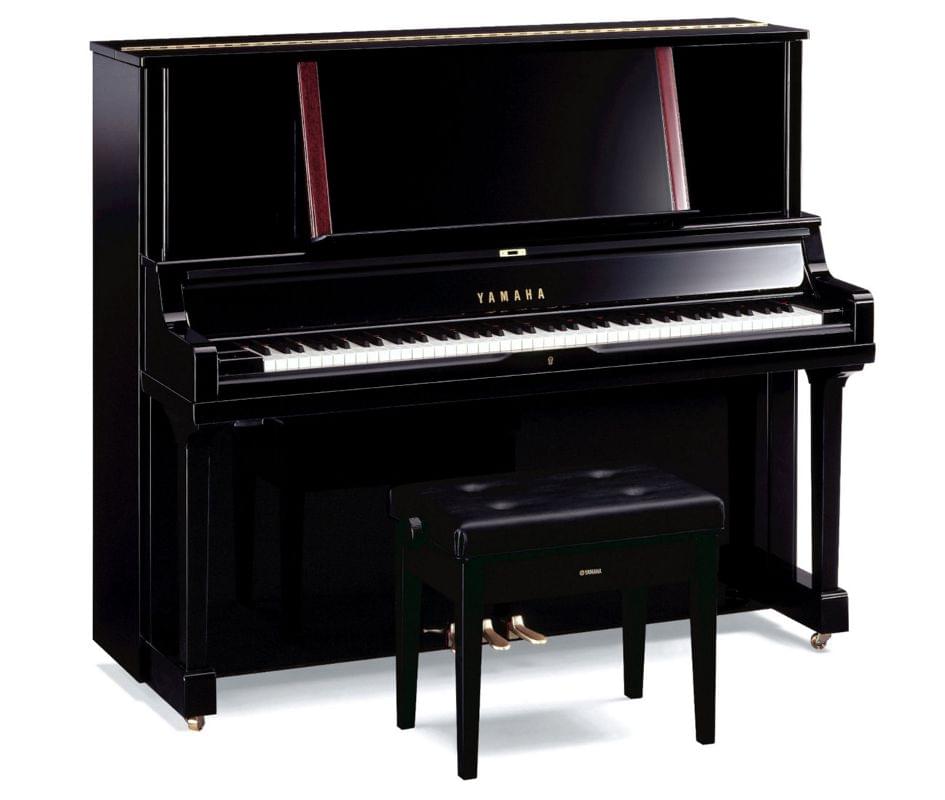 Imagen piano vertical YAMAHA YUS Series. Modelo YUS5 color negro pulido