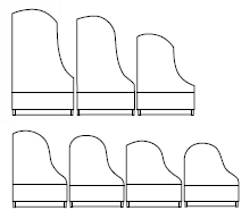 Imagen contornos disponibles para pianos de cola BÖSENDORFER modelos especiales