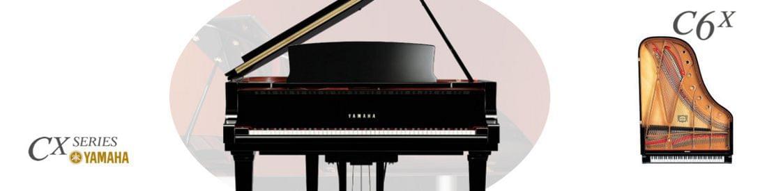 Imagen piano de cola YAMAHA CX Series. Modelo C6X  color negro pulido