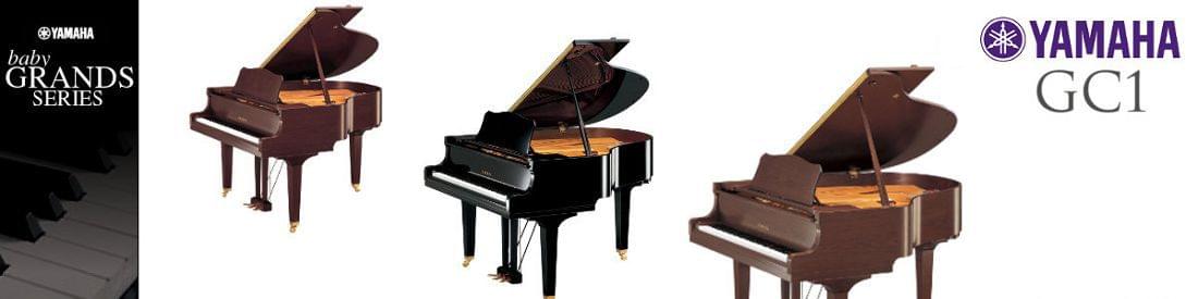 Imagen piano de cola YAMAHA G Series. Modelo GC1  color negro pulido