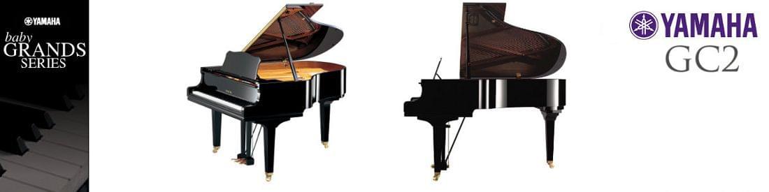 Imagen piano de cola YAMAHA G Series. Modelo GC2  color negro pulido