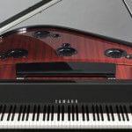 Imagen piano híbrido de cola YAMAHA Avantgrand modelo N3 vista frontal detalle