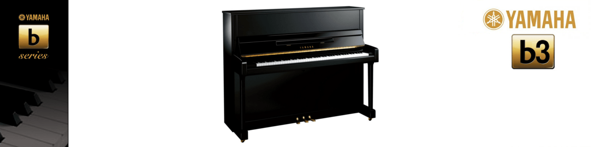Imagen piano vertical YAMAHA. B Series modelo B3 color negro pulido