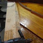 Imagen de la restauración de un piano vertical Bechstein en el taller de Corrales Pianos. 09