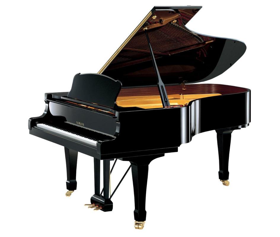 Imagen piano de cola YAMAHA premium S Series. Model S4 color negro pulido