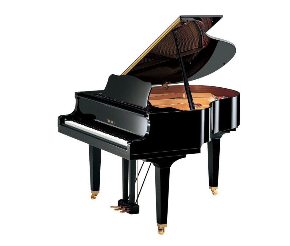 Imagen piano de cola YAMAHA serie estudio. Model GB1 color negro pulido