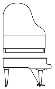 Imagen del contorno piano de cola BÖSENDORFER modelo estándar 170