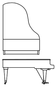 Imagen del contorno piano de cola BÖSENDORFER modelo estándar 214