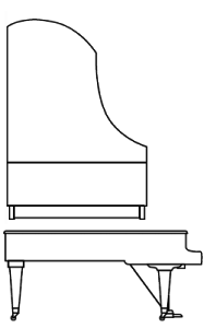 Imagen del contorno piano de cola BÖSENDORFER modelo estándar 225