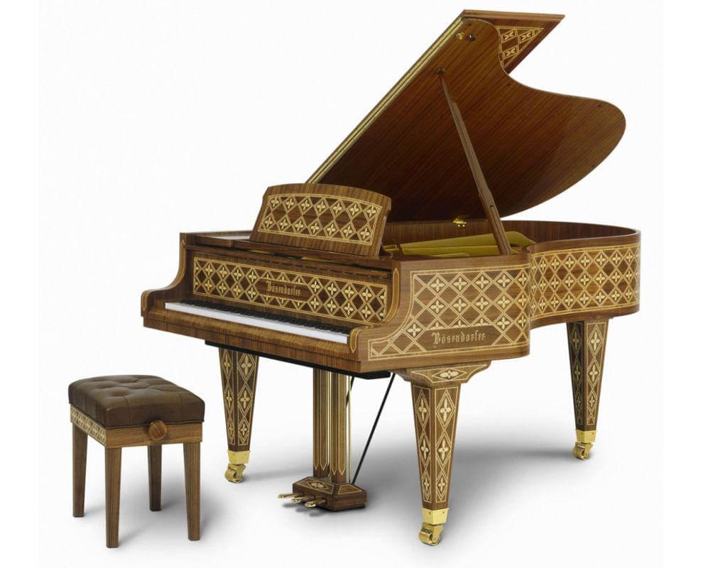 Imagen piano de cola BÖSENDORFER model diseño Marquis con banqueta