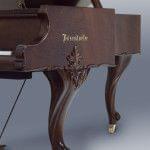 Imagen piano de cola BÖSENDORFER model especial Louis XVI detalle lateral inferior