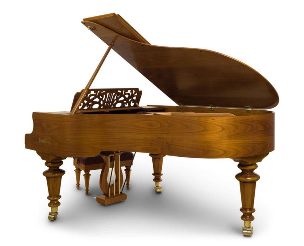 Imagen piano de cola BÖSENDORFER model especial Strauss cerezo satinado vista posterior
