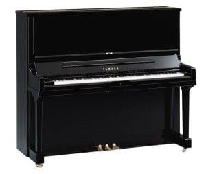Imagen piano vertical YAMAHA SE Series. Modelo SE132 color negro pulido